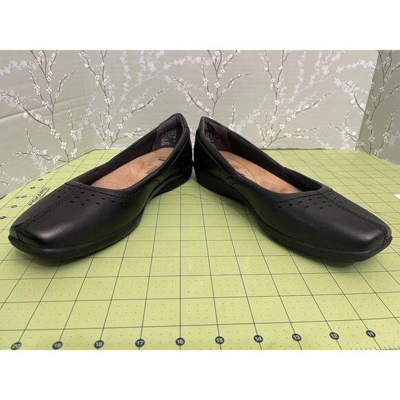 Clarks Haydn Ballet Slip On Flats 8.5m Women’s Black Square Toe Soft Cushion - Picture 4 of 8